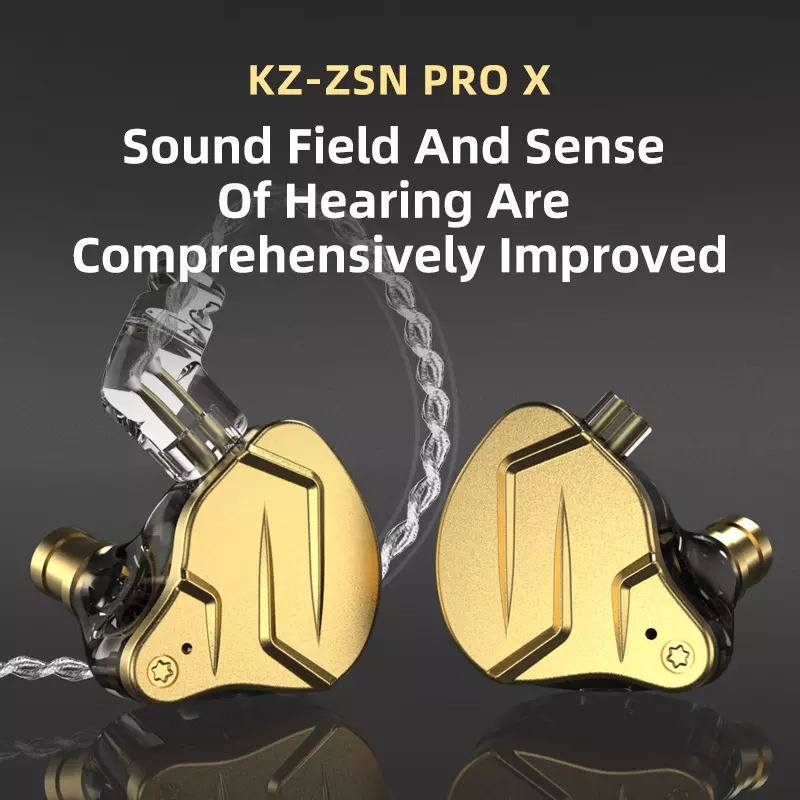 KZ ZSN Pro X – Hybrid 1DD + 1BA In-Ear Earphones, Detachable Cable & High-Fidelity Audio IEM