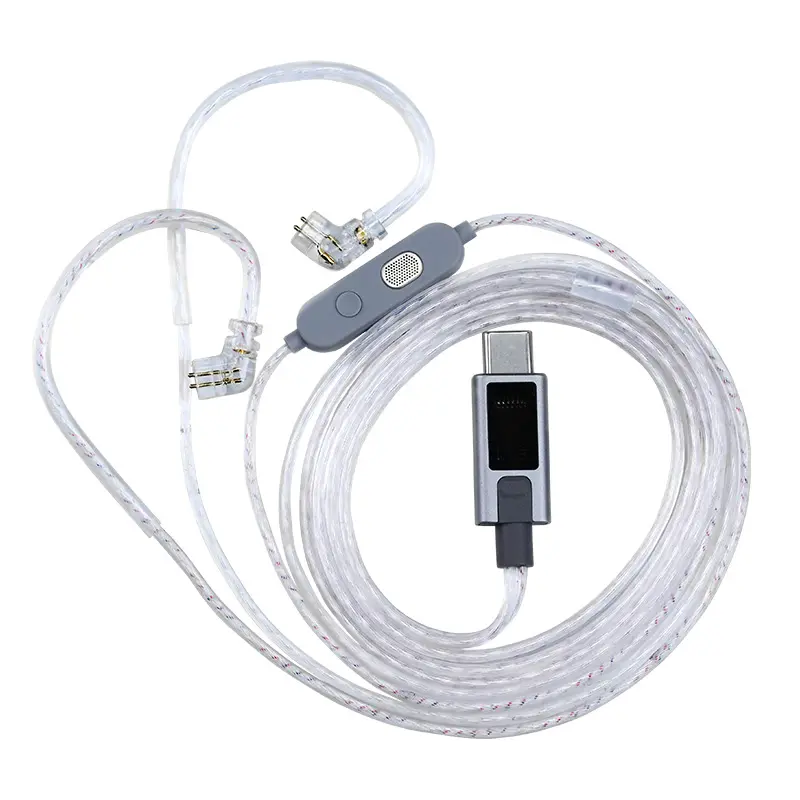 KZ M2 – Dual-Mic Silver-Plated Upgrade Type-C Cable built-in DAC and EQ modes