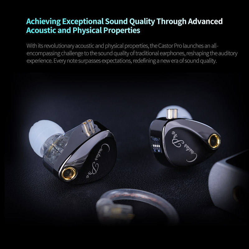 KZ Castor Pro Harman Target Improved Bass Tunable in Ear Monitor, HiFi Improved Bass in Ear Headphone IEM