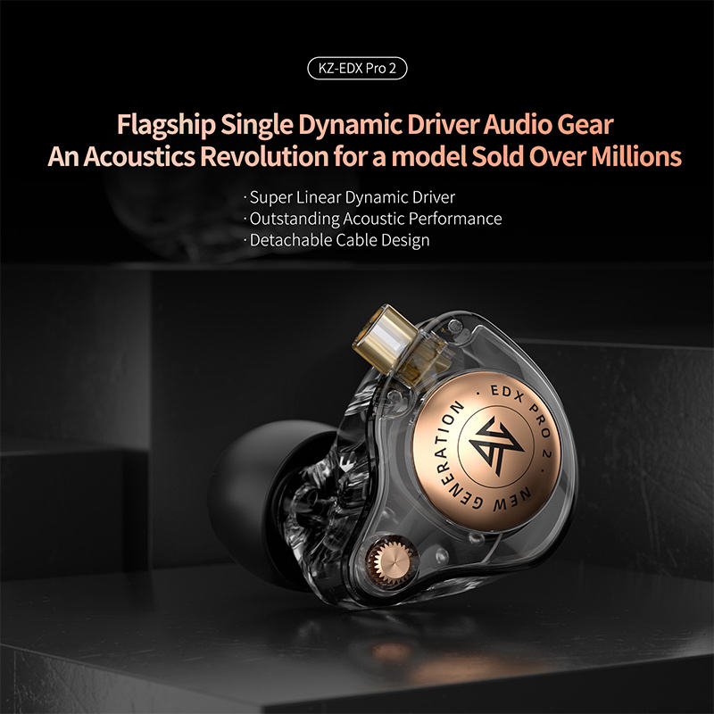 KZ EDX PRO 2 Dynamic in Ear Earphone HIFI DJ Earphones Earbud Music Noise Cancelling Headset 3.5MM Tpre-c Plug