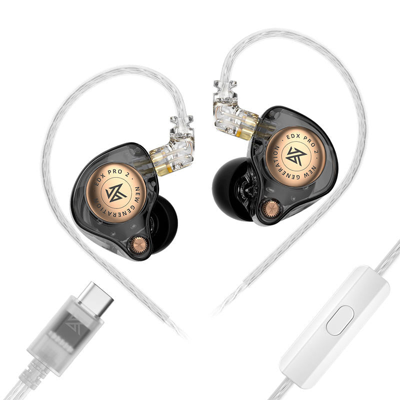 KZ EDX PRO 2 Dynamic in Ear Earphone HIFI DJ Earphones Earbud Music Noise Cancelling Headset 3.5MM Tpre-c Plug