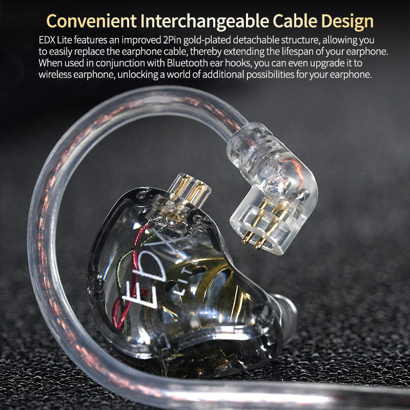 KZ EDX Lite – Super-Linear Dynamic Driver Wired In-Ear Earphones with Detachable Cable & HD Mic IEM